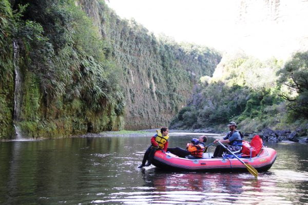 family rafting trip on the rangitikei