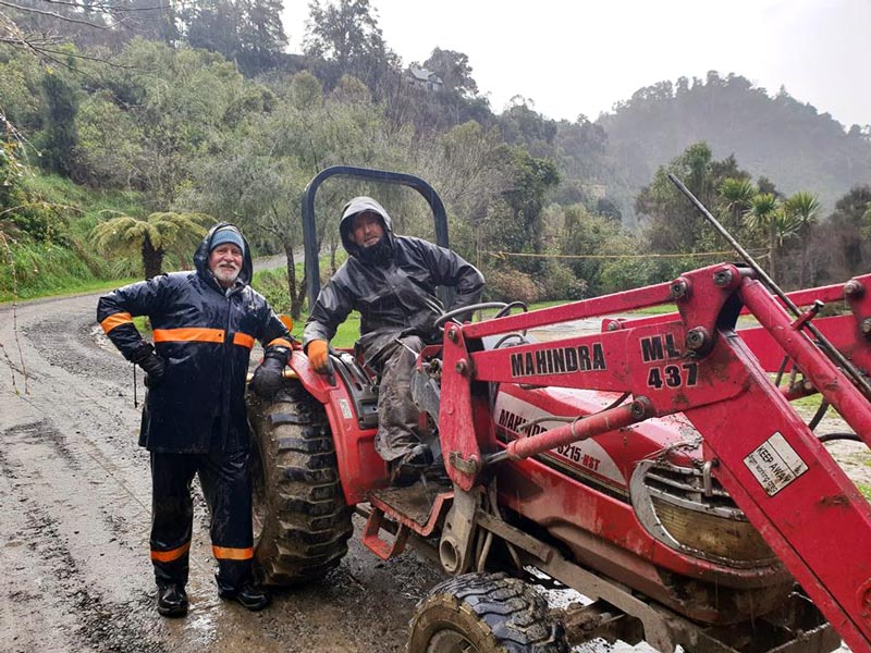 brian & roger helping after the extreme weather - rain 2018