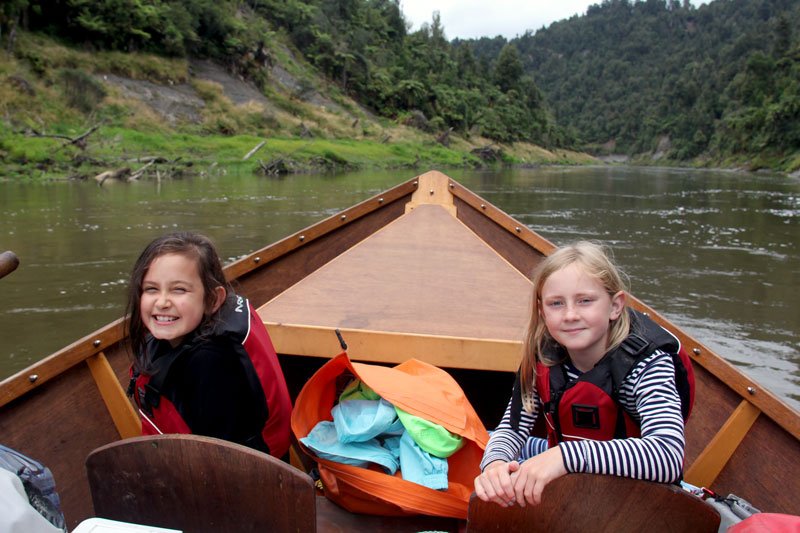 kids on a whanganui dories trip