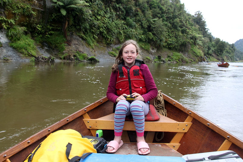Isla on a whanganui dories trip