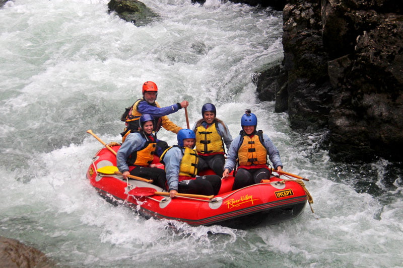 brian rafting on the grade 5 section of the rangitikei river